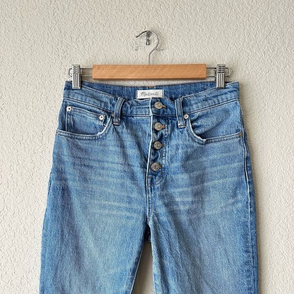 MADEWELL Cali Demi Boot Button Fly Jeans in Comfort Stretch Dory Wash - Picture 3 of 12